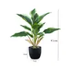 Planta Verde Artificial Maceta Planta Verde Perenne Maceta Decoración de Escritorio Piso Dormitorio Hogar Adornos Paisaje de Plantas Verdes