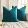 Almohada de Terciopelo Amazon Color Sólido Sala de Estar Lujo Ligero Cuadrada Funda de Almohada Cubierta de Cojín Mesita de Noche Bolsa Suave Almohada