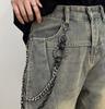 Corrente de Calça Masculina e Feminina Estilo Moderno e Descolado Personalizada Punk Hip-hop Hip-hop Denim Corrente de Cintura Acessórios de Calça de Metal da Moda Combina com Tudo