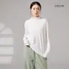 Ropa de práctica para danza moderna: Camiseta negra, de manga corta, cuello alto, estilo básico, adecuada tanto para hombres como para mujeres, disponible en versiones de manga larga y corta.