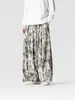 2025 Pantalones de Pana Tie-dye de Pierna Ancha para Hombre Sueltos con Caída Rectos Retro Casual Largos Streetwear Americano Modernos