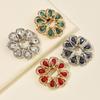 Broche de flor elegante nuevo 2024 diamante de alta gama hebilla de nudo de esquina multifuncional moda de doble uso hebilla fija