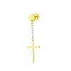 Colgante de Cruz de Moda para Hombre Cadena Punk con Mancuernas Pendientes de Borla con Mancuernas Pendientes Unisex de Acero de Titanio