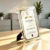 Porta-retrato personalizado, porta-certificado de honra, porta-retrato de vidro A5 para parede, porta-autorização, moldura para certificado, porta-exibição de certificado