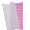 Molde para cubitos de hielo, refrigerador doméstico, caja de hielo, cubito de hielo de silicona, prensa de grado alimenticio, cubito de hielo, descongelación con un solo clic