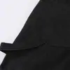 Jeans de pierna acampanada con parche en la rodilla para hombre, estilo callejero, corte limpio, color liso personalizado, pantalones largos sueltos casuales