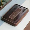 Juego de Té Kung Fu Zhidian, Bandeja de Té de Madera Maciza de Bambú, Mesa de Té para el Hogar, Bandeja Simple para Almacenamiento de Agua, Mini Bandeja de Té Pequeña