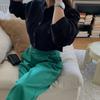 Cardigã Tricotado Estilo Coreano para Mulheres 2024 Outono e Inverno Novo Versátil Gola Redonda Bolso Suéter Casaco Curto Manga Longa