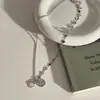 2022 Nuevo Collar Colgante Redondo Retro Marca Amor Cadena para Clavícula Moda Personalidad Viento Frío Nicho Europeo y Americano