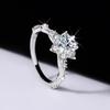 Anillo de Plata Esterlina S925 productos genuinos Diamante Moissanita Estrella Anillo de Pareja Chica Propuesta de Matrimonio para Enviar a la Novia