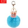 Pérola Chaveiro Grit Coroa Rex Coelho Fur Ball Bolsa Pingente Comércio Exterior Presente Telefone Móvel Pingente Chaveiro