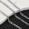 Corrente DIY Aço Inoxidável Aço Titânio Grossa Pulseira Corrente Masculina Acessórios para Colar Borla Feita à Mão Material Corrente de Metal