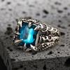 Anel europeu e americano retrô dominador garra de dragão diamante personalidade tendência anel pulseira masculino moda versátil diamante anel aberto