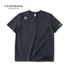 Camiseta deportiva funcional casual de manga corta para hombre, de secado rápido, cuello redondo moderno, versátil, ligera, que absorbe la humedad y repele el sudor