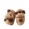 Pantuflas de Algodón para Niñas, Estilo Nuevo, Cálidas y Engrosadas para el Hogar Interior, Tacto Suave, Pantuflas de Algodón de Felpa con Dibujos de Cachorros, Niños Grandes