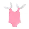 Mono de baño de verano europeo y americano para niñas, tirantes, color liso, espalda descubierta, tiras, ropa infantil, una pieza, entrega