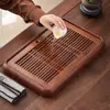 Bandeja de plástico de alta qualidade para chá com drenagem para uso doméstico, mesa de chá com armazenamento e bandeja de drenagem, conjunto de chá, bandeja de chá, conjunto para preparo a seco