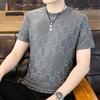 T-shirt Masculina de Manga Curta de Luxo Leve e Sofisticada Transfronteiriça, Fina, Respirável, Estilo Coreano Maduro, Verão, Secagem Rápida, Manga Curta