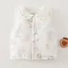 Colete de Bebê Outono e Inverno Acolchoado Fino de Algodão Quente Colete Externo para Recém-nascido Masculino e Feminino Colete Quente para Bebê