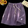 Pantalones Cortos Deportivos de Seda de Hielo Frescos de Secado Rápido Unisex Pantalones Casuales Ins Versátiles de Verano Sueltos de Cinco Puntos para Hombre