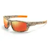 2026 En Stock Venta al por mayor Transfronterizo Europeo y Americano Deportes al aire libre Gafas de sol polarizadas Montura cuadrada Camuflaje Gafas de ciclismo P8621
