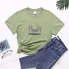 Spot wish temu fornecimento transfronteiriço de explosões de comércio exterior europeu e americano feminina solta gola redonda montanha cênica feminina Camiseta