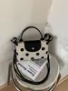 Bolso de mano de lunares a la moda, bolso de hombro de nicho con correa de cierre para mujer, moderno, elegante, fresco, casual, bandolera versátil para debajo del brazo