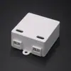 Caja de Fuente de Alimentación Blanca de Plástico PC Ignífugo para LED Spot Ensanchado y Engrosado, con Tres Agujeros de Salida