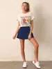 Saia Midi Lisa Colorida Estilo Doce Picante Amazon Verão Feminina Cintura Alta Linha A Elástica Emagrecedora Casual Esportiva Curta