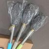 Cepillo para Ollas de Acero Inoxidable con Mango Largo, Cepillo para Ollas de Alambre de Acero con Mango Largo, Cepillo para Ollas Antiadherentes de Cocina, Cepillo de Bola de Alambre de Acero para Vajilla de Limpieza y Descontaminación