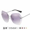 Gafas de sol con adorno de moda nuevas 2022 para mujer, sin montura de moda, gafas de sol Marinas, gafas de calle europeas y americanas al por mayor