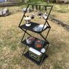 Estante de Almacenamiento Multicapa para Camping al Aire Libre, Estante Colgante para Camping, Estante para Lámpara, Estante de Almacenamiento para Picnic, Almacenamiento Portátil Plegable
