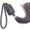 Colgante para coche de venta caliente esmalte exquisito obsidiana tres reinos Guan Gong colgante para coche venta caliente accesorios para coche adornos de ágata negra de imitación