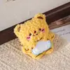 Lindo peluche de oso amarillo oso cabeza broche accesorio llavero DIY colgante para mochila de estudiante adorno de graduación