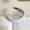 Diadema de Estilo Fresco de Lujo Ligero, Diseño de Esponja Fina, Accesorio para el Cabello de Gama Alta, Diadema de Colores para Mujeres, Venta al por Mayor, Diadema de Corona Alta para Lavarse la Cara