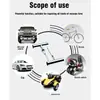 Kit de Reparo de Pneus Universal com 58 Peças em Material ABS - Conjunto Completo de Ferramentas para Cravação de Pneus para Carro, Bicicleta, Motocicleta - Acessórios de Plugue para Pneus Furos Conjunto Profissional de Broca de Reparo e Garfo