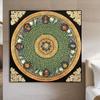 Nuevo estilo chino Xizang Thangka redondo Zen pegatinas combinadas mural pasillo sala de estar sofá pared de fondo mural Tangka