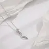 Colgante de Cola de Sirena Cepillada Chapado en Oro, Latón Chapado en Oro Minimalista Estilo Fresco Colgante de Collar de Cadena para Clavícula con Cola de Pez para Mujer