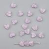 Cuentas acrílicas de palomitas de maíz con forma de corazón pequeño de color, cuentas agrietadas, accesorios para pulseras y pendientes hechos a mano.