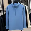 Liquidación de Sudaderas de Forro Polar de Excedente de Comercio Exterior para Hombre, Capa Base de Forro Polar Casual con Media Cremallera y Cuello Alto