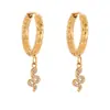 Pendientes Colgantes de Corazón con Circonita Xinyixinxin Diseño de Nicho en Instagram Pendientes de Acero Inoxidable Chapado en Oro Real de 18K Que No Se Desvanecen