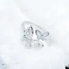 Anillo Abierto de Esmalte de Mariposa con Goteo de Aceite y Circonita, Anillo Apilable de Nicho de Lujo Ligero de Gama Alta para Mujeres