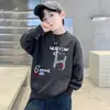 Moletom infantil de desenho animado, blusa de fleece infantil de manga longa outono 2026, roupa estilosa e legal primavera/outono para meninos mais velhos