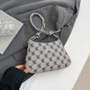 Bolso Baguette 2025 Bolso de Axila para Mujer Verano Textura Nicho Ins Retro Presbiópico Bolso de Hombro Media Luna Bolso de Hombro Casual