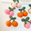 Novos Acessórios de Pelúcia Cereja DIY para Suéteres de Meninas, Acessórios de Vestuário, Cordão Artesanal Atacado Pingentes DIY