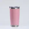 Exclusivo Transfronterizo Taza de Coche de 20 oz Acero Inoxidable Pro304 Doble Capa Plástico Pulverizado Montada en Coche Hielo Taza de Cola Americana Venta al por Mayor