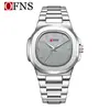 Reloj de Pulsera Ofns con Esfera de Números Árabes para Hombre, Resistente al Agua, de Negocios, Simple, Doble Esfera, Exclusivo para Oriente Medio, Reloj de Cuarzo