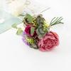 Baihuabang Presente de Acompanhamento para Casamento Material de Flor Peônia Simulada Rosa Hortênsia Buquê de Mão Flor Artificial Decoração de Casa para Fotografia