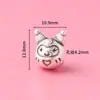 Plata Pura 999 Sanrio Kuromi con Cuentas Hecho a Mano DIY Accesorios Accesorios Pulsera Trenzada Pulsera Joyería