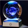 Dia dos Namorados Bola de Cristal Brilhante Criativa Luz Noturna Sistema Solar Enfeites de Quarto para Namorada e Colega de Classe Presente de Aniversário